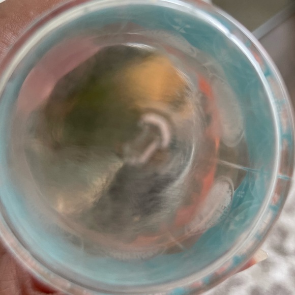 Set of 4 1950’s Vintage MCM Anchor Hocking Pink and Turquoise Juice Glasses - Picture 9 of 11